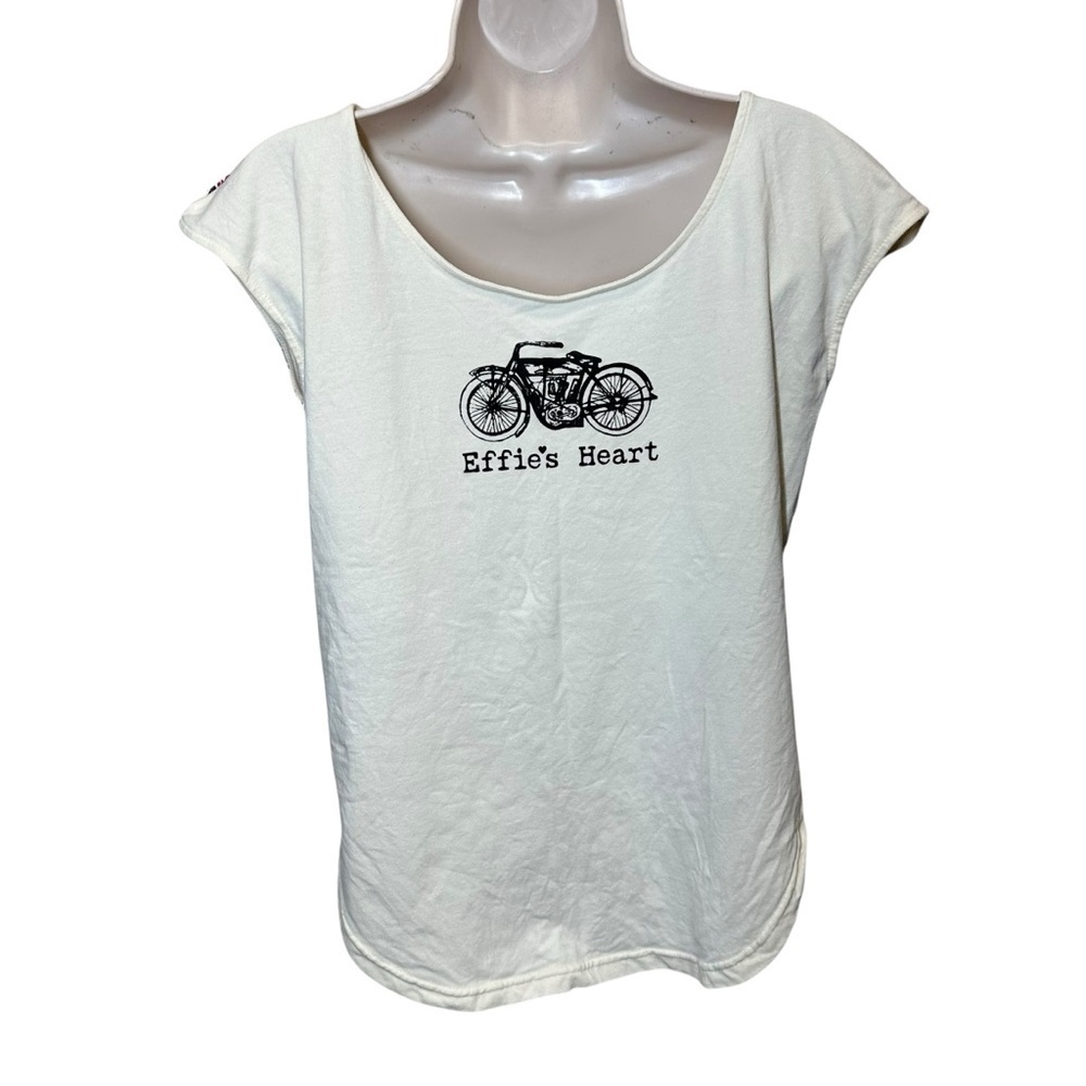 Effie’s heart women’s tshirt boho feather print size medium round neck - Picture 2 of 5